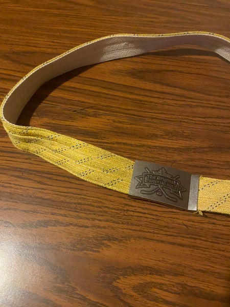 The Original Hockey Lace Belt Adult 46” Yellow