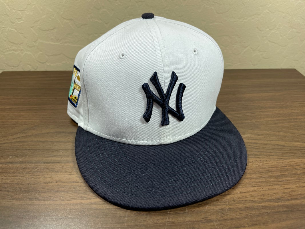 New Era New York Mets Sky Blue Fitted Hat Size 7 3/4 Used Rare Retro OG VTG