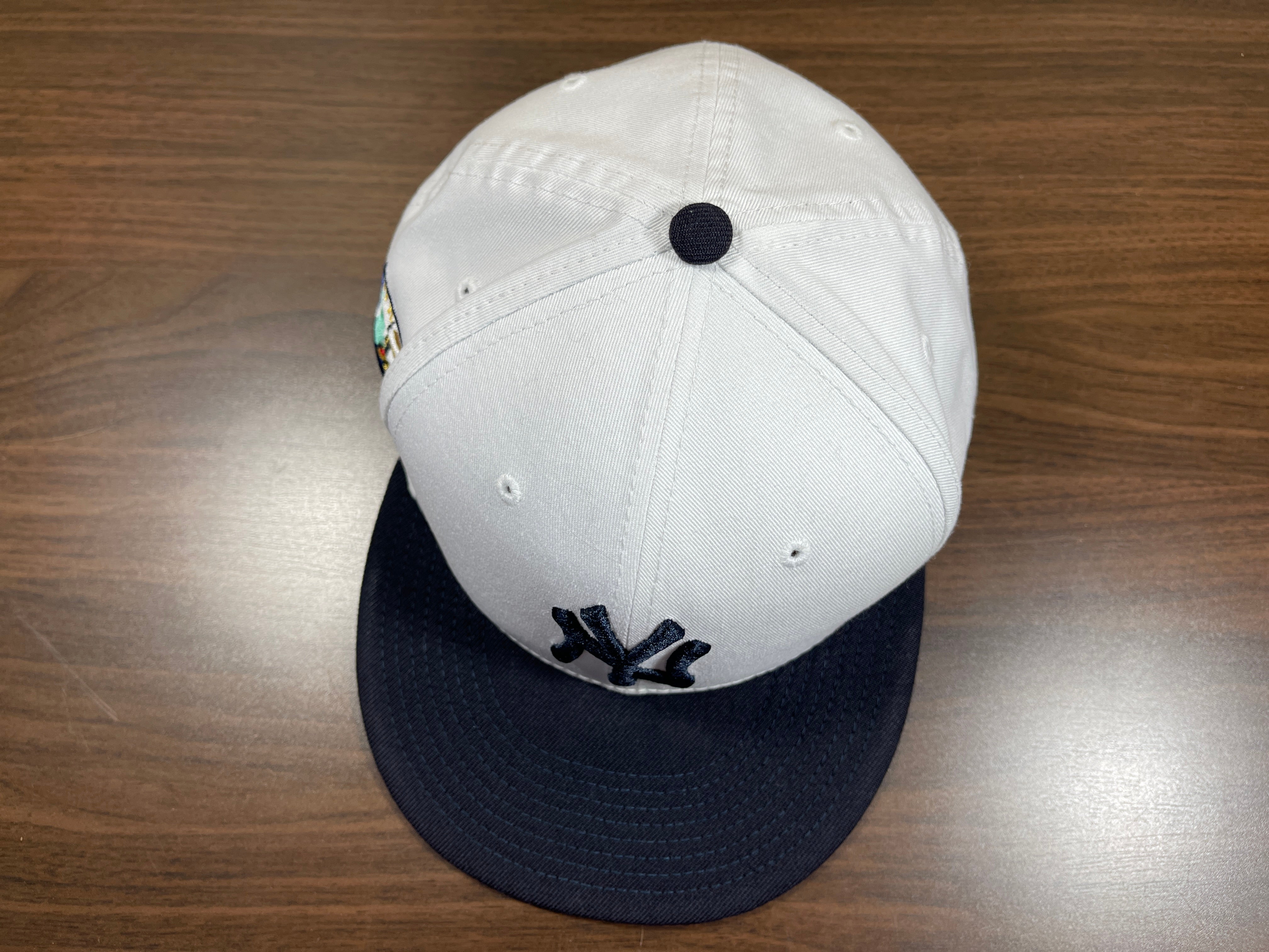 New York Yankees MLB Baseball New Era 59FIFTY White Size 7 1/2 Fitted Cap Hat!