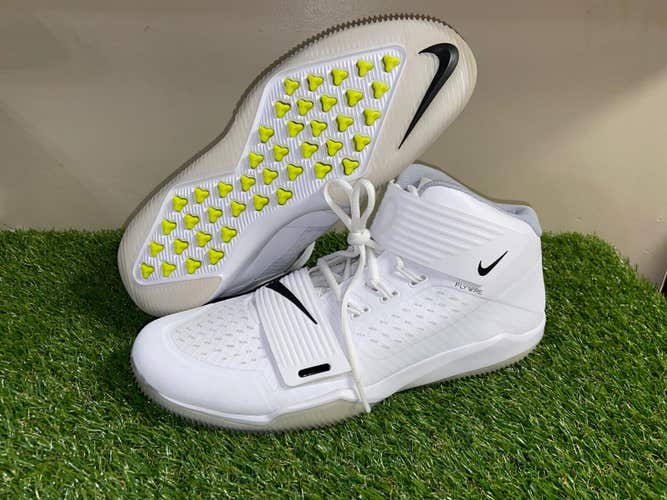 Nike Force Savage Turf Mid White Football Shoes AQ8130-100 Men's Size 13.5 NEW