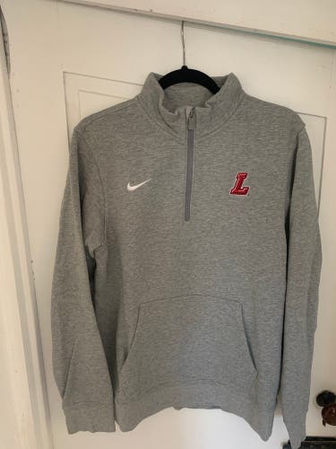 Nike Men’s Small Quarter Zip Fleece Sweatshirt with Lafayette College L logo