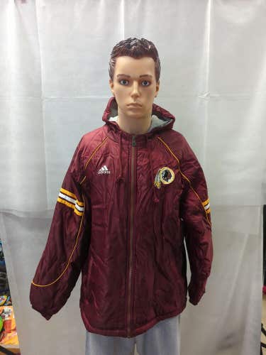 Vintage Washington Redskins Adidas Hooded Winter Jacket M NFL