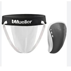 Mueller flex, shield, cup jockstrap, supporter, large