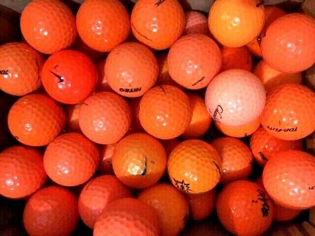 4 Dozen (48) Used Orange Golf Balls Assorted Mix AAAA 4A Near Mint