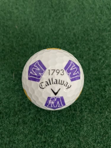 (1) RARE Callaway Chrome Soft TRUVIS Golf ball WILLIAMS  COLLEGE 1793