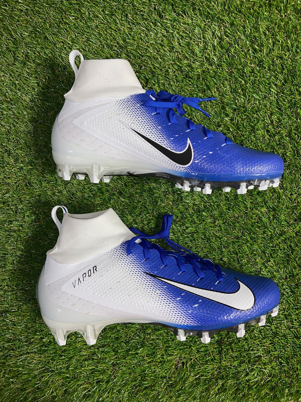 nike white and blue cleats