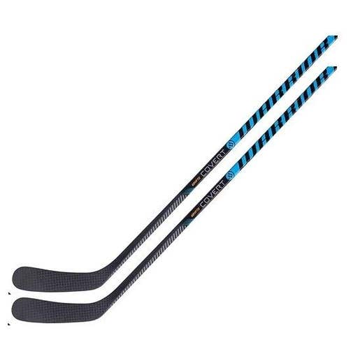 2 Warrior Covert Krypto hockey sticks 55 flex Intermediate grip W28 right RH ice