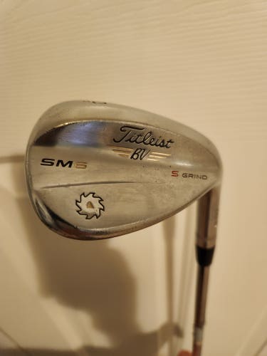 Used Men's Titleist Right Handed Vokey SM6 Tour Chrome Wedge Uniflex 60 Degree Steel Shaft