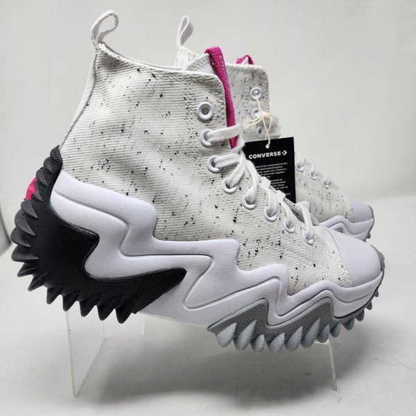 Converse Sneakers Mens 8 Ivory Run Star Motion Platform 90s Oreo Hi Top | SidelineSwap