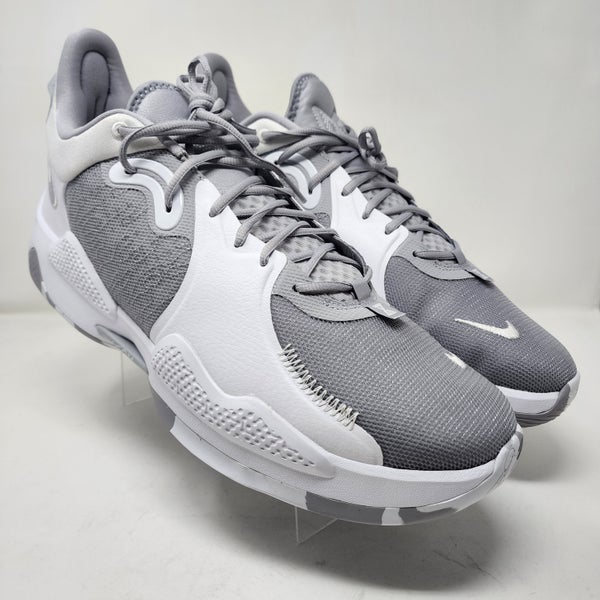 Nike Basketball Shoes Mens 18 Wolf Grey White Paul George 5 TB Lace Up  Sneakers