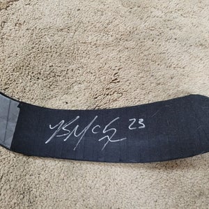 BROCK MCGINN 21'22 Signed Pittsburgh Penguins NHL Game Used Hockey Stick COA c