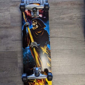 Blind Grim Reaper Attack New Skateboard, Bk/Yl/Bu, Size: 31"