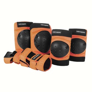 Retrospec New Knee and Elbow pads and Wrist Guard Protective Pad Set All Sizes V