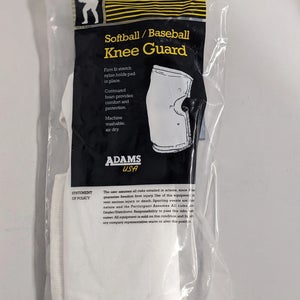 Adams Softball/Baseball Knee Guards Youth Baseball White New