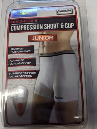 Franklin Compression Shorts and Cup Size Junior White NEW