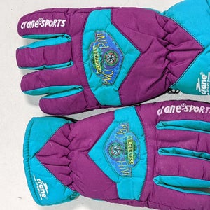 Crane Sports Fleece Lined Winter Gloves Size Medium Teal Used
