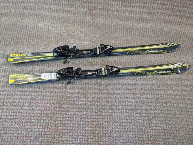 Quechua MRZ 400 Skis w/Tyrolia Bindings Size 142 Cm Black Used