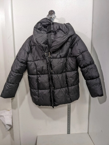 DKNY Puffer Jacket Size Women's Medium Black Used Coat