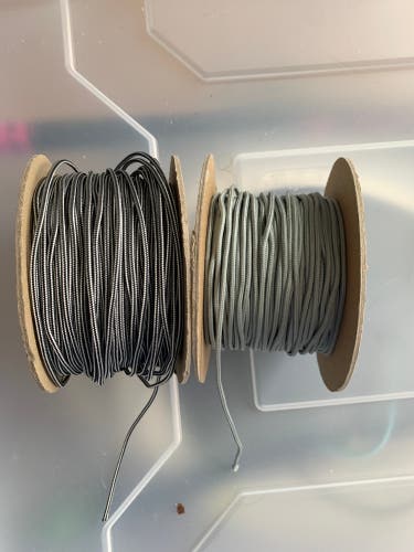 Crosslace spools Gray Silver With Design