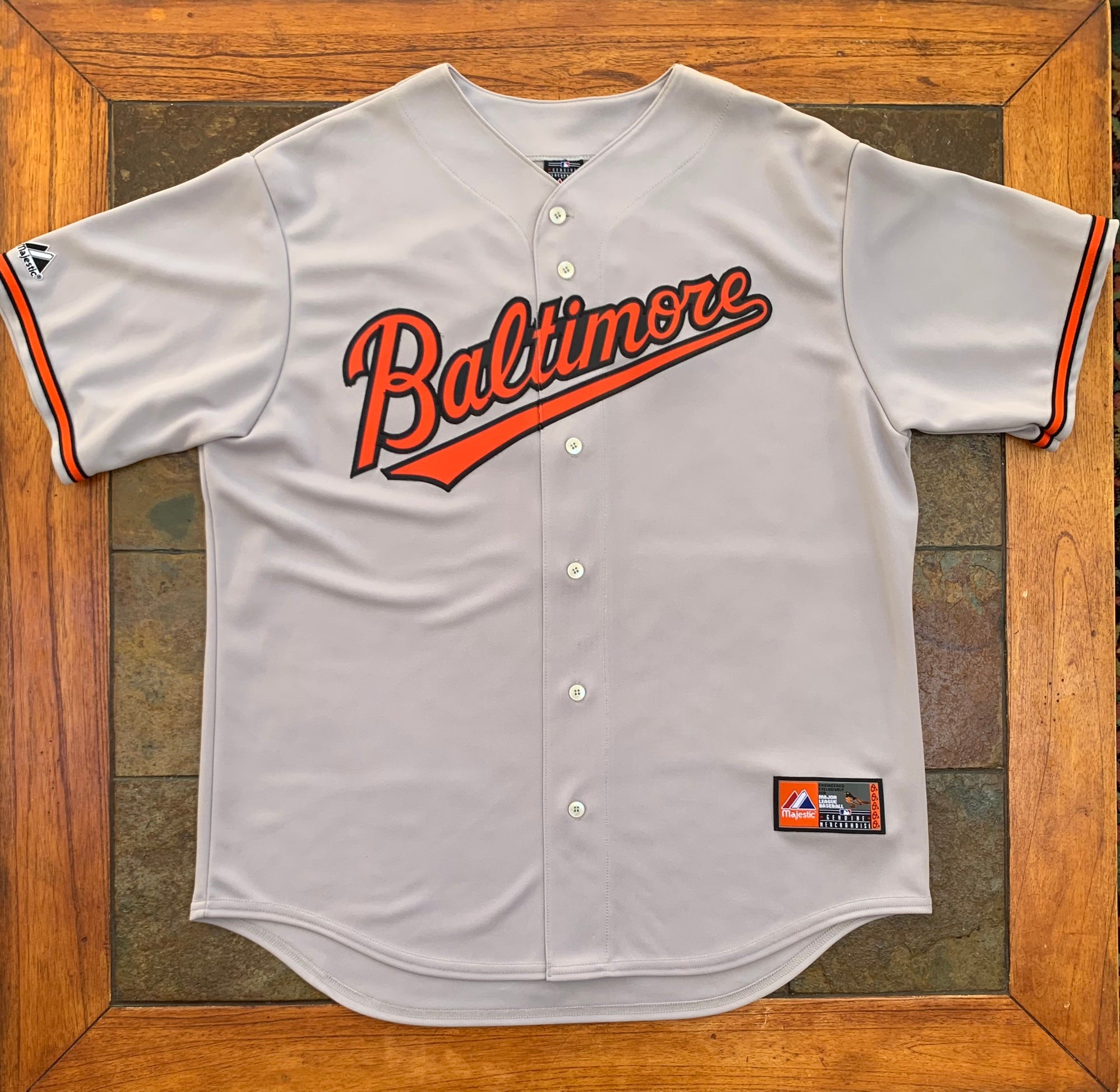 Majestic, Tops, Baltimore Orioles Jersey Mlb Baseball Majestic Genuine  Merchandise Orange Black