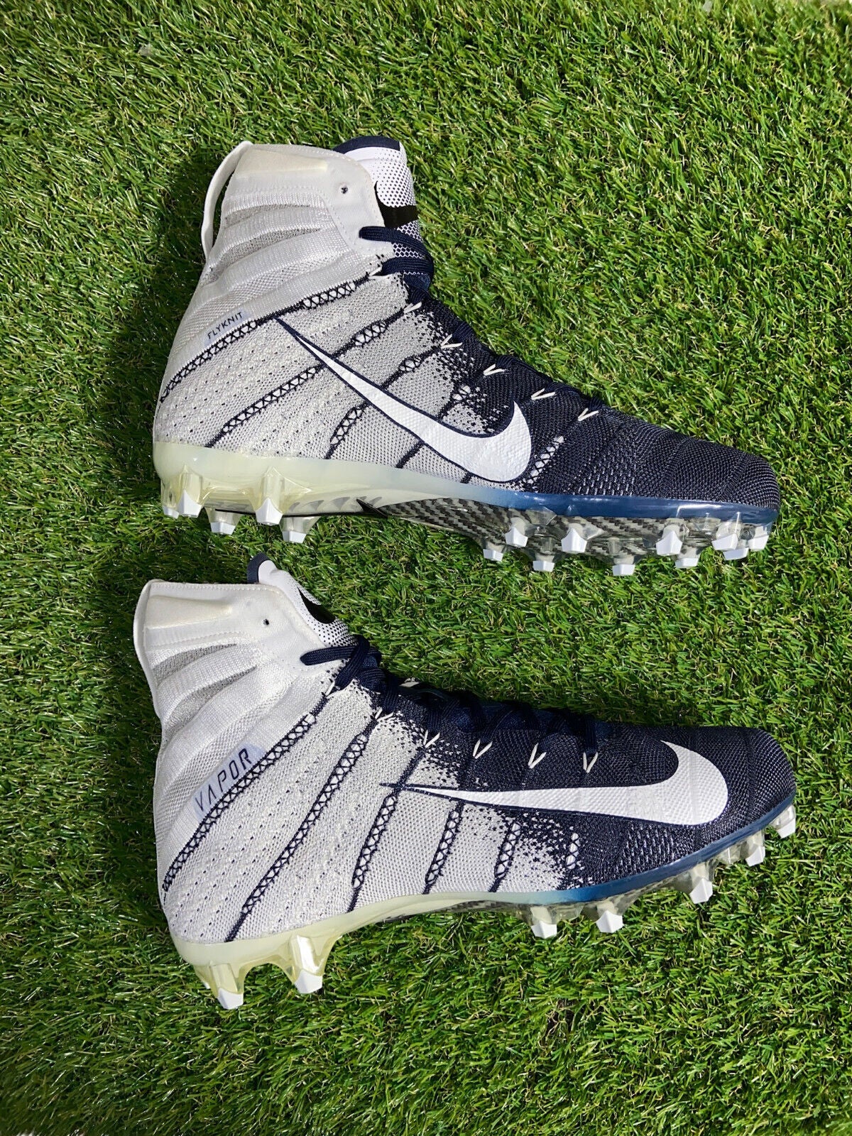 Nike Vapor Untouchable 3 Elite Football Cleats AO3006-101 Men’s US 13 White  Navy