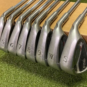 Used RH Ping Black Dot G25 Irons 4-PW/SW CFS Regular Flex Steel Golf Club Set