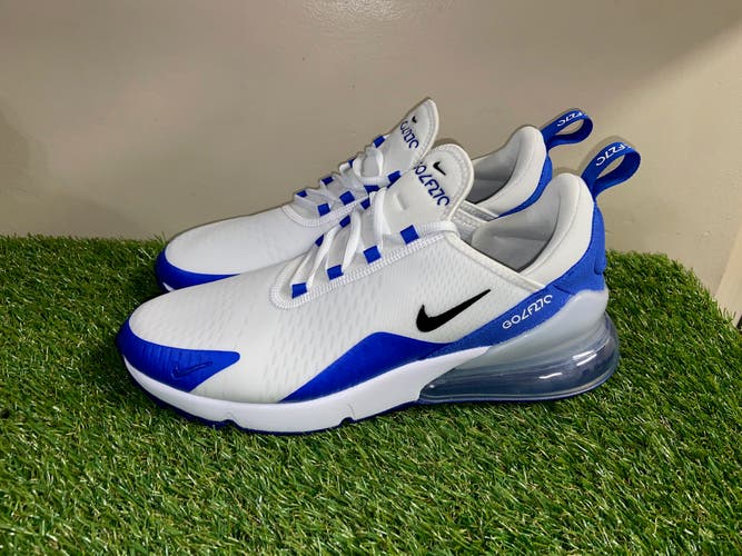 *SOLD* Nike Air Max 270 Golf White Racer Blue Men's Golf Shoes CK6483-106 Size 11.5