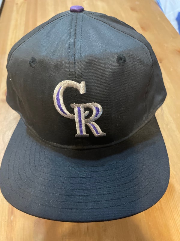 Vintage New Era Colorado Rockies Black On Field Fitted Hat (Size 7 1/4) NWT  — Roots