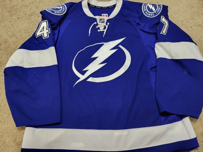 MARC-ANDRE BERGERON 11'12 Tampa Bay Lightning Photomatched Game Worn Jersey