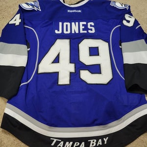 BLAIR JONES 11'12 Alternate Tampa Bay Lightning NHL Game Worn Jersey