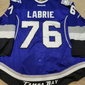 PIERRE-CEDRIC LABRIE  11'12 Alternate Tampa Bay Lightning Game Worn Jersey
