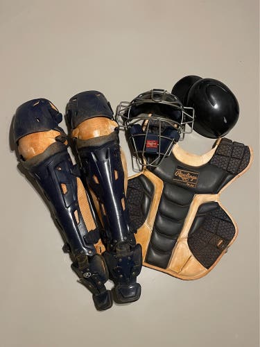 Rawlings Senior Mach Catcher's Set (Navy/White)
