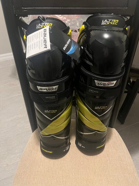 Bauer Supreme ultrasonic Shin Pads Brand New 15”