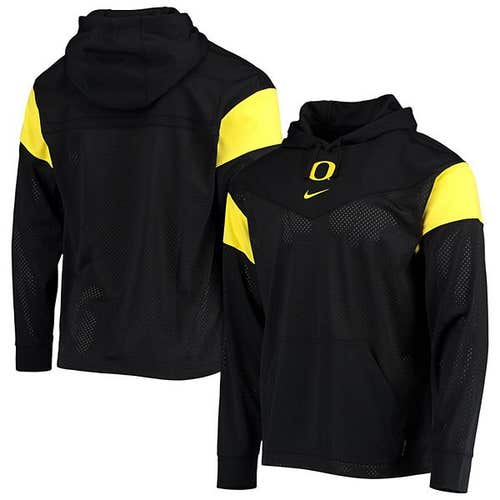 NWT mens small nike university of oregon ducks logo jersey hoodie on-field