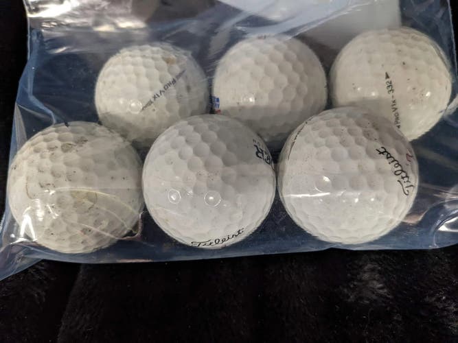 Titleist Golf Balls Size 6 Balls Color White Condition Used