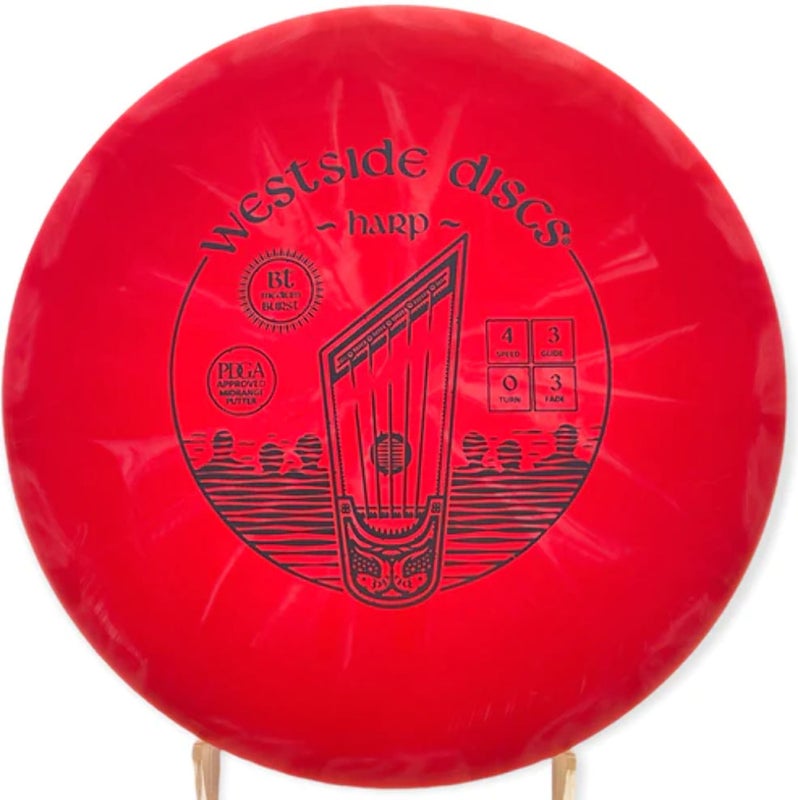 Dynamic Discs Westside Discs BT Medium Burst Harp New Red Putter