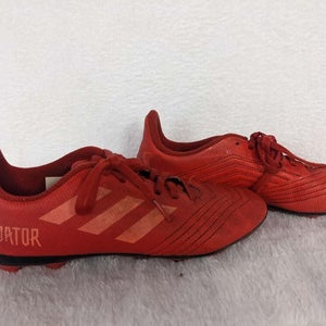 Adidas Predator Youth Cleats Size 4 Color Red Condition Used