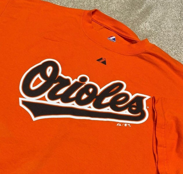 Baltimore Orioles Polo Shirt Mens Medium Orange Black Majestic Golf MLB  Baseball