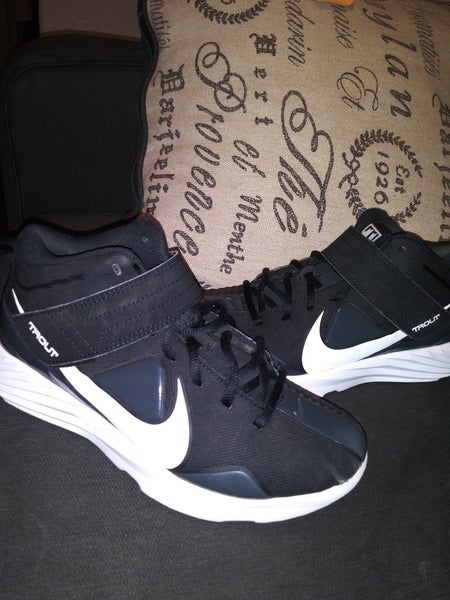 Black Nike Trout Youth Kid's Turf Cleats