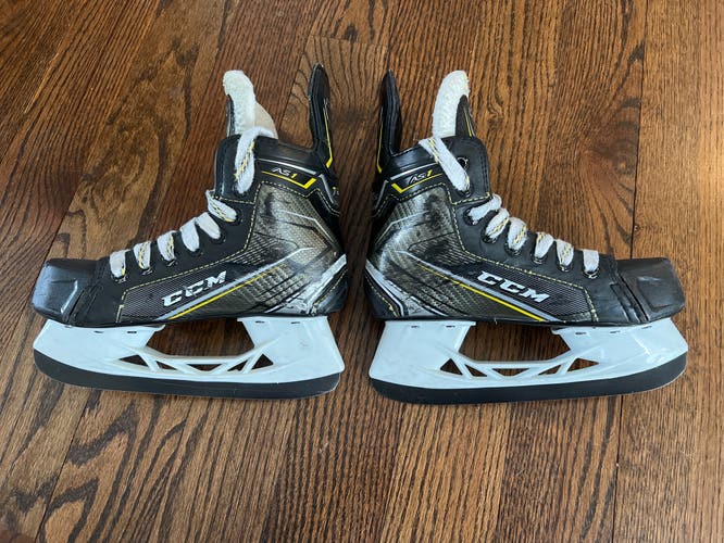 Used CCM Super Tacks AS1 Hockey Skates With SB Blades, Youth 13.5 Regular Width