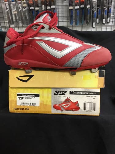 302 Accelerate Fastpitch metal cleats sz 7