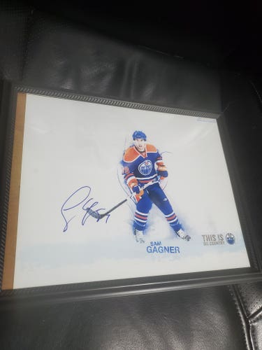 Sam Gagner Edmonton Oilers Signed Framed Photo