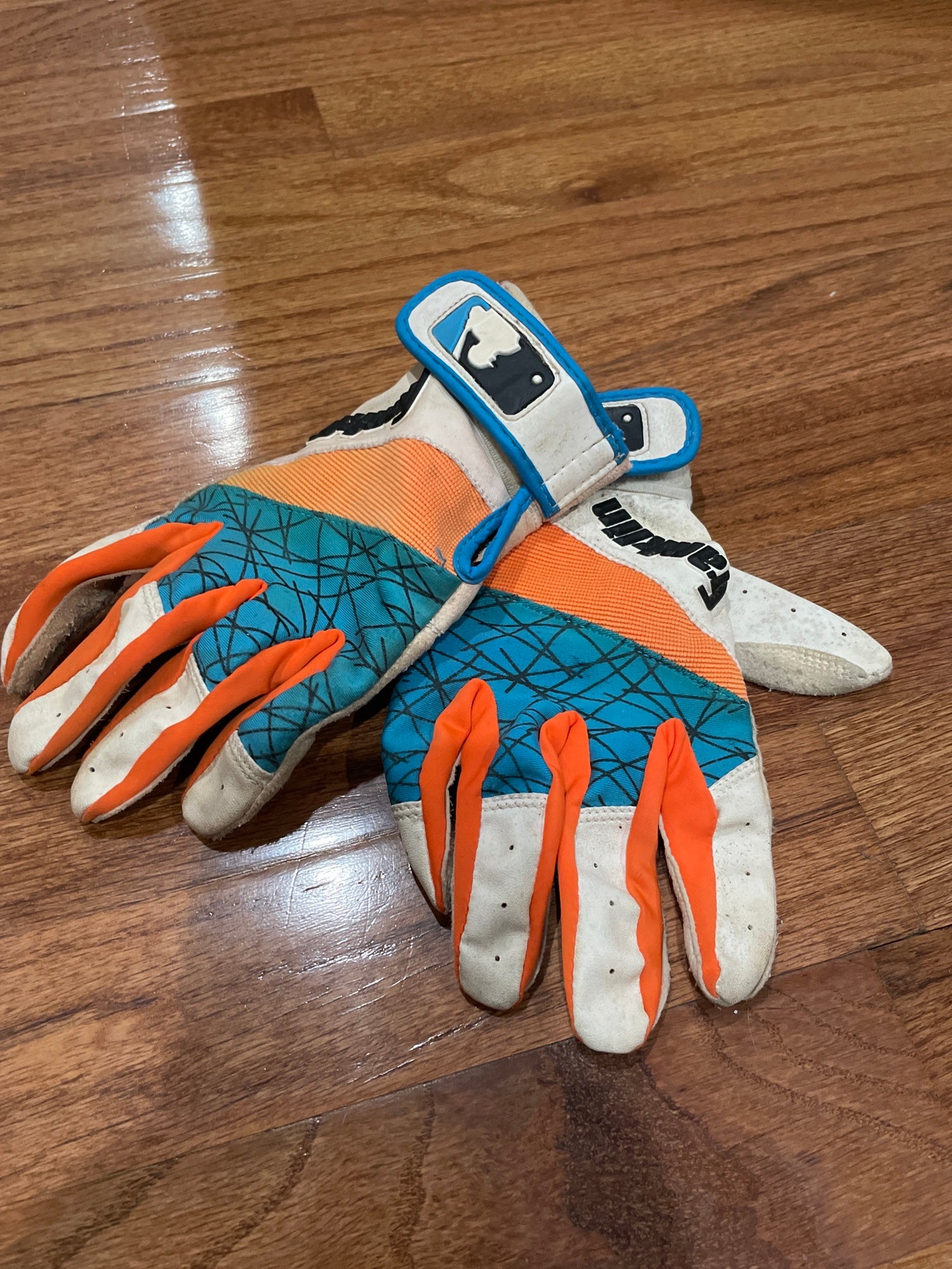 Franklin Miami Dolphins Youth Receiver Gloves