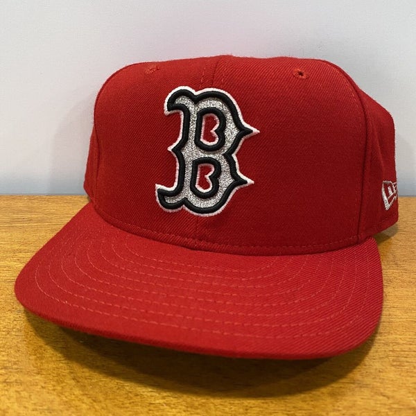 VINTAGE Boston Red Sox Hat Cap Size 7 3/8 Fitted Blue Baseball New Era 90s  USA