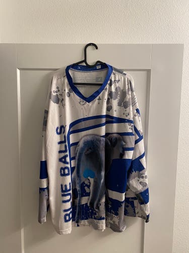 Hockey Jersey Blue Balls - Large #00