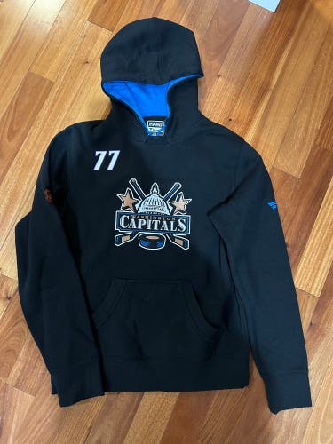 TJ Oshie Player Issue Locker Room Washington Capital Fanatics Hoodie M Reverse Retro