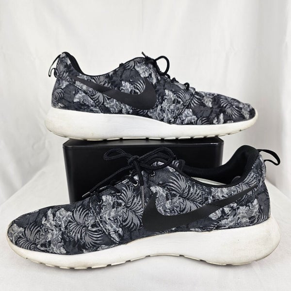 Nike Roshe Run Mens Running Shoes Size 13 Black Palm Tree Floral Print Sneakers |