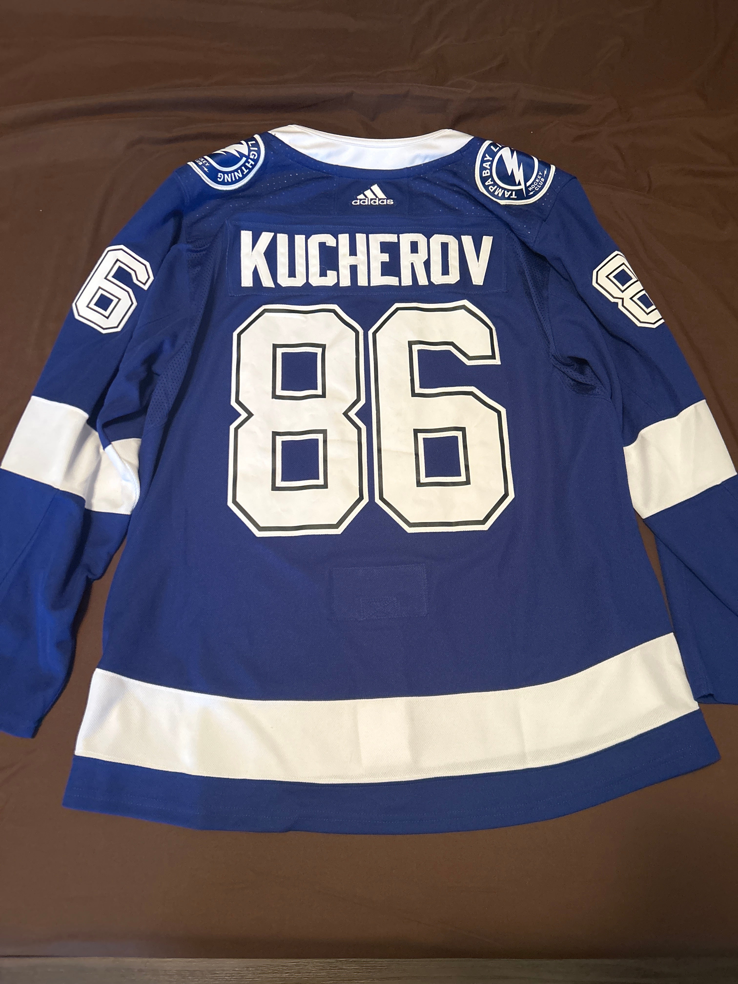 Authentic NHL Adidas Nikita Kucherov Tampa Bay Lightning Jersey Size 52 NEW