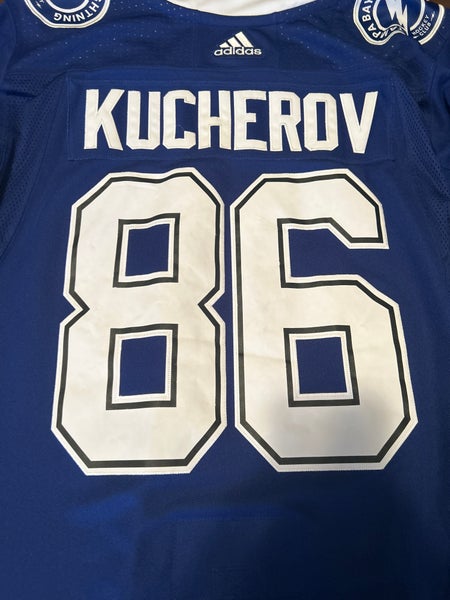 Nikita Kucherov signed Tampa Bay Lightning White Adidas PRO Jersey