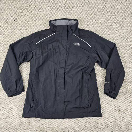 The North Face Black Gray Hyvent Jacket Girls Size XL Missing Hood